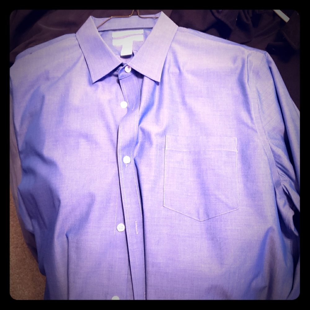 Blue button up dress shirt (office)